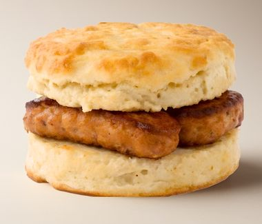 Smoked sausage biscuit